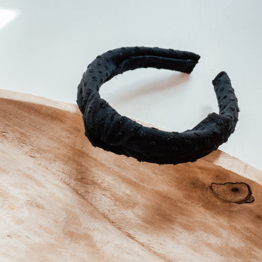 BLACK SWISS DOT | Knot Headband