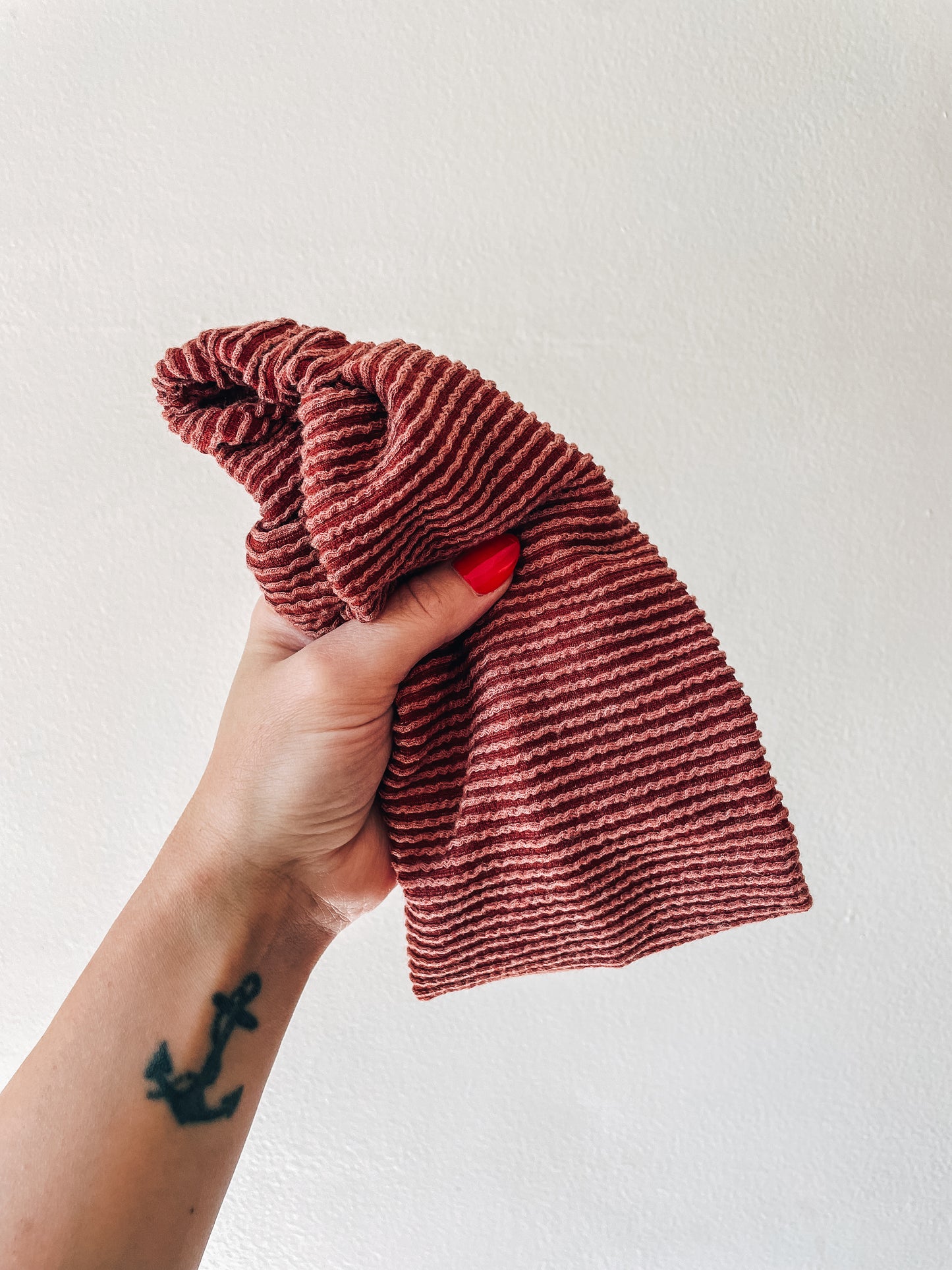 CINNAMON WAVE RIBBED | Wide Headband