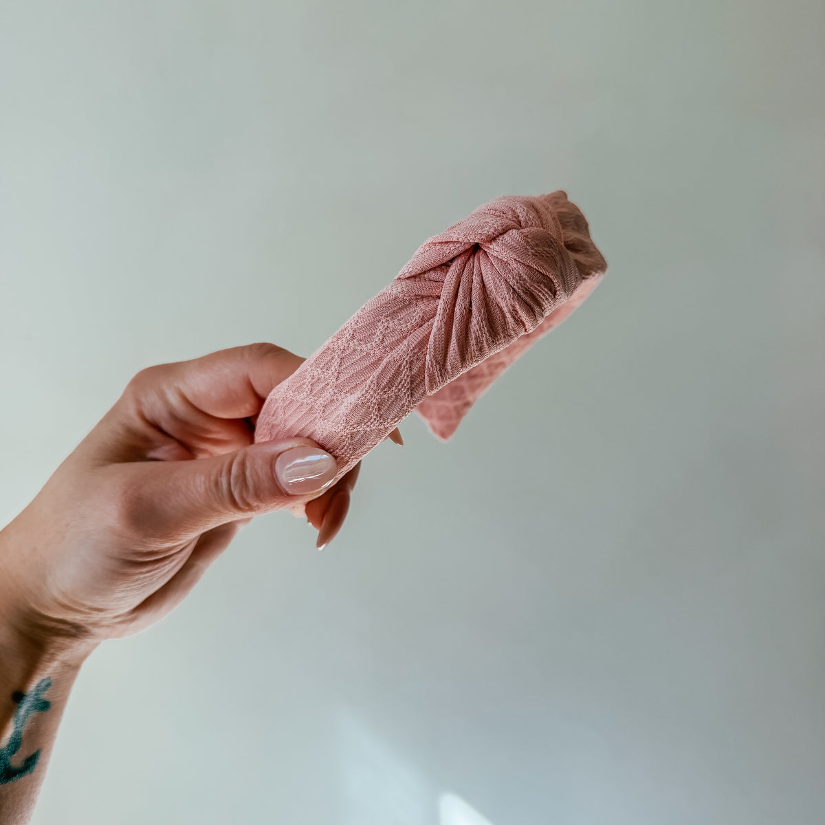GEO SOFT BLUSH | Knot Headband