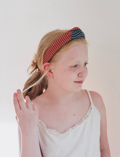 Limited Edition • AMERICANA | Denim & Brick | Knot Headband