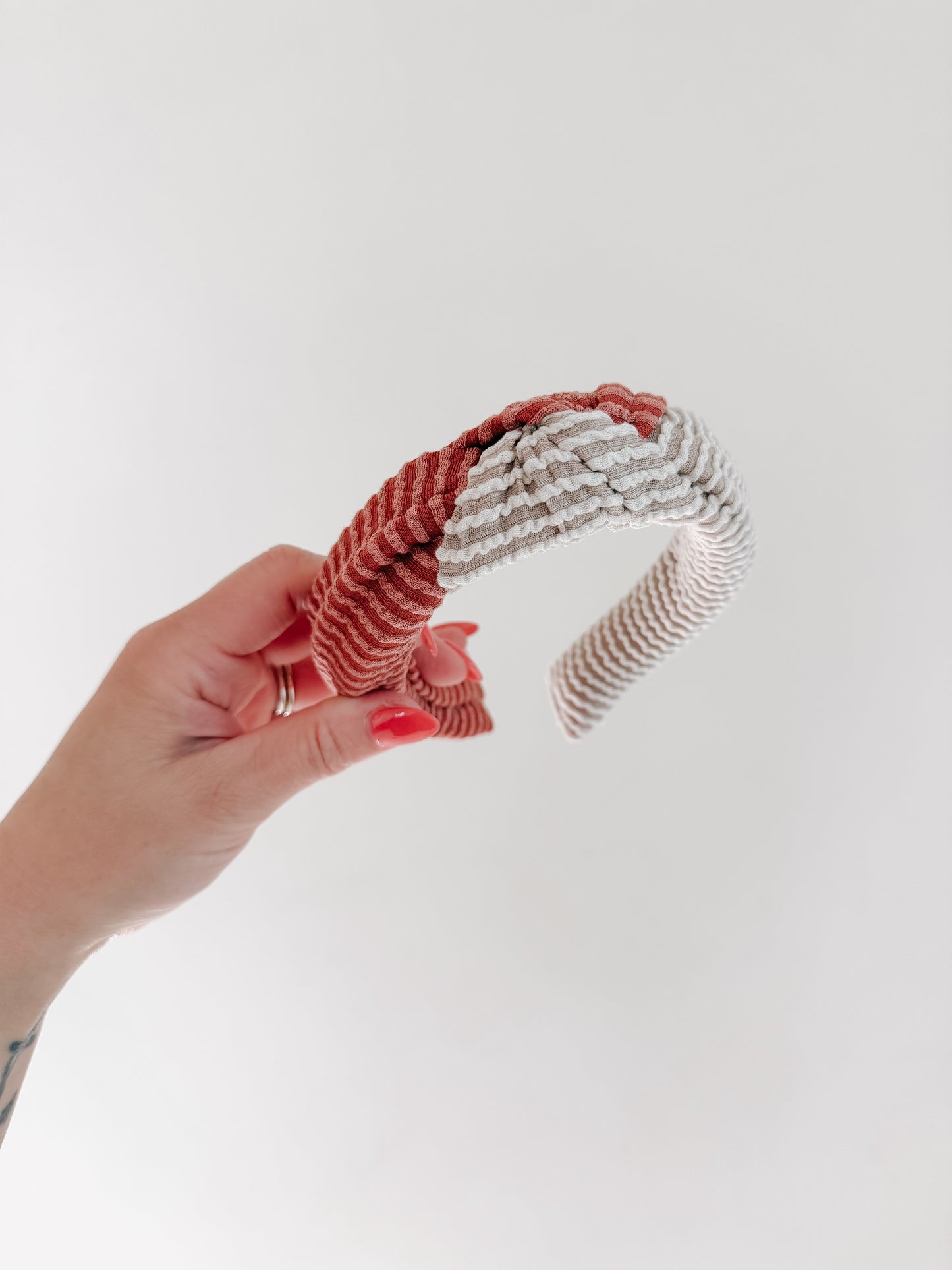 Limited Edition • AMERICANA l Brick & Taupe | Knot Headband