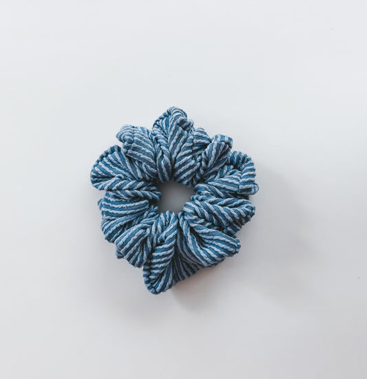 DENIM | Wave Ribbed Scrunchie