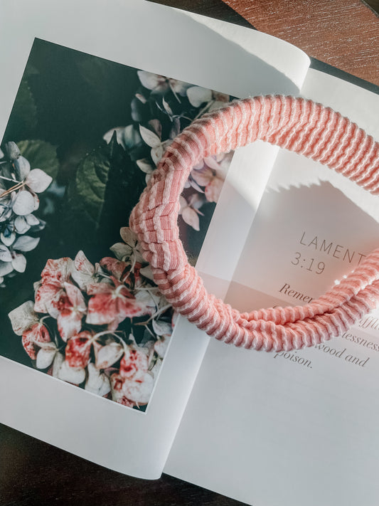 DUSTY ROSE | Wave Ribbed Knot Headband