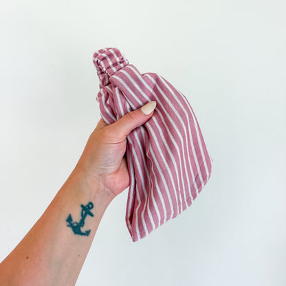 MAUVE STRIPED | Wide Headband