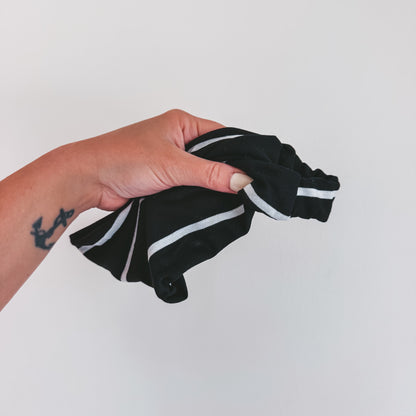BLACK & WHITE STRIPED | Wide Headband