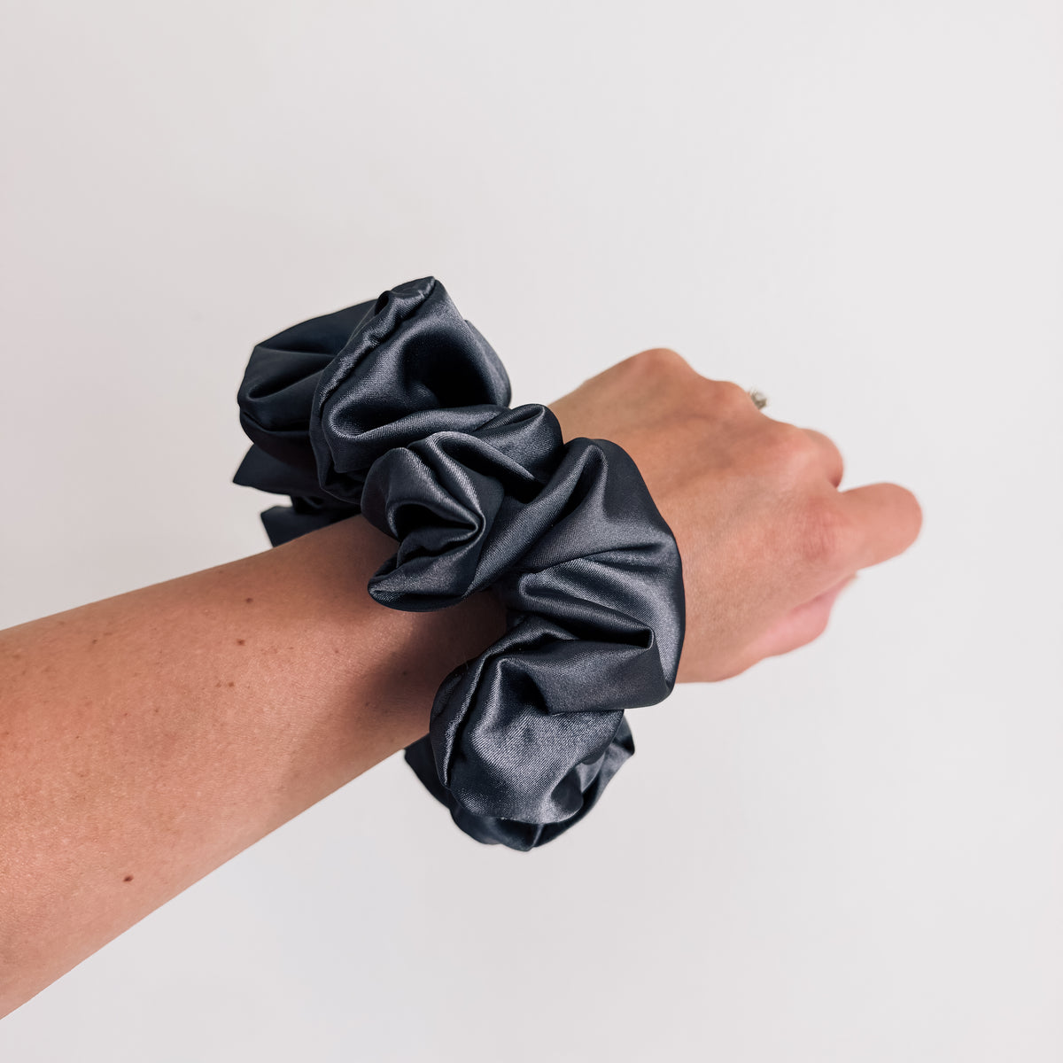 SLATE GRAY | Satin Scrunchie