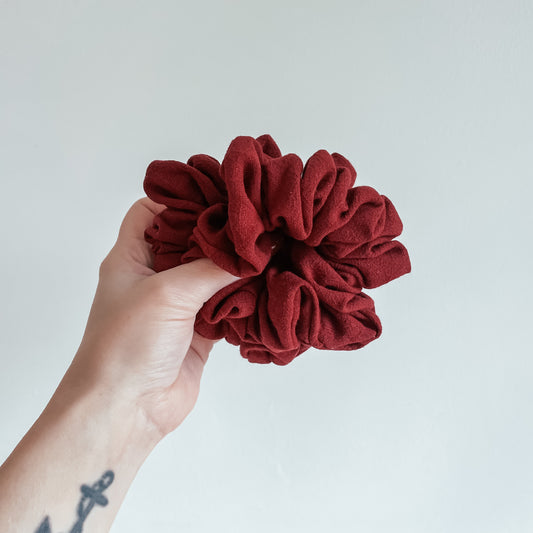 MAROON LINEN | Scrunchie