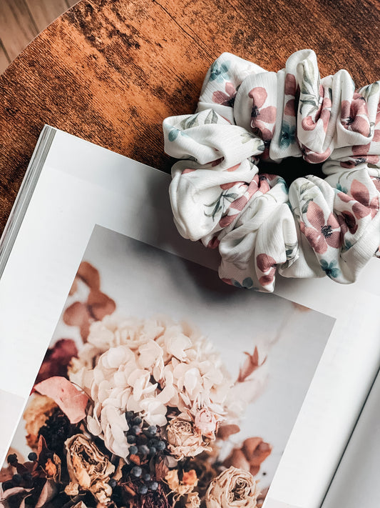TERRACOTTA FLORAL | Classic Rib Scrunchie