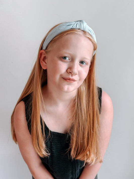 GEOMETRIC ICE BLUE | Knot Headband