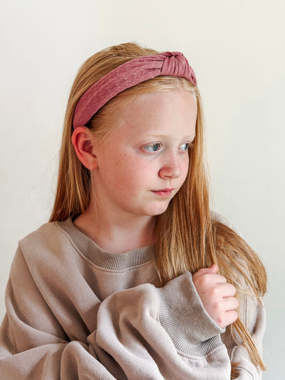 DUSTY ROSE HEXAGON | Knot Headband