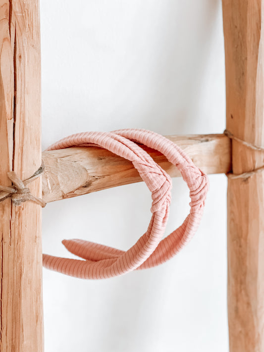 BLUSH RIBBED | Knot Headband