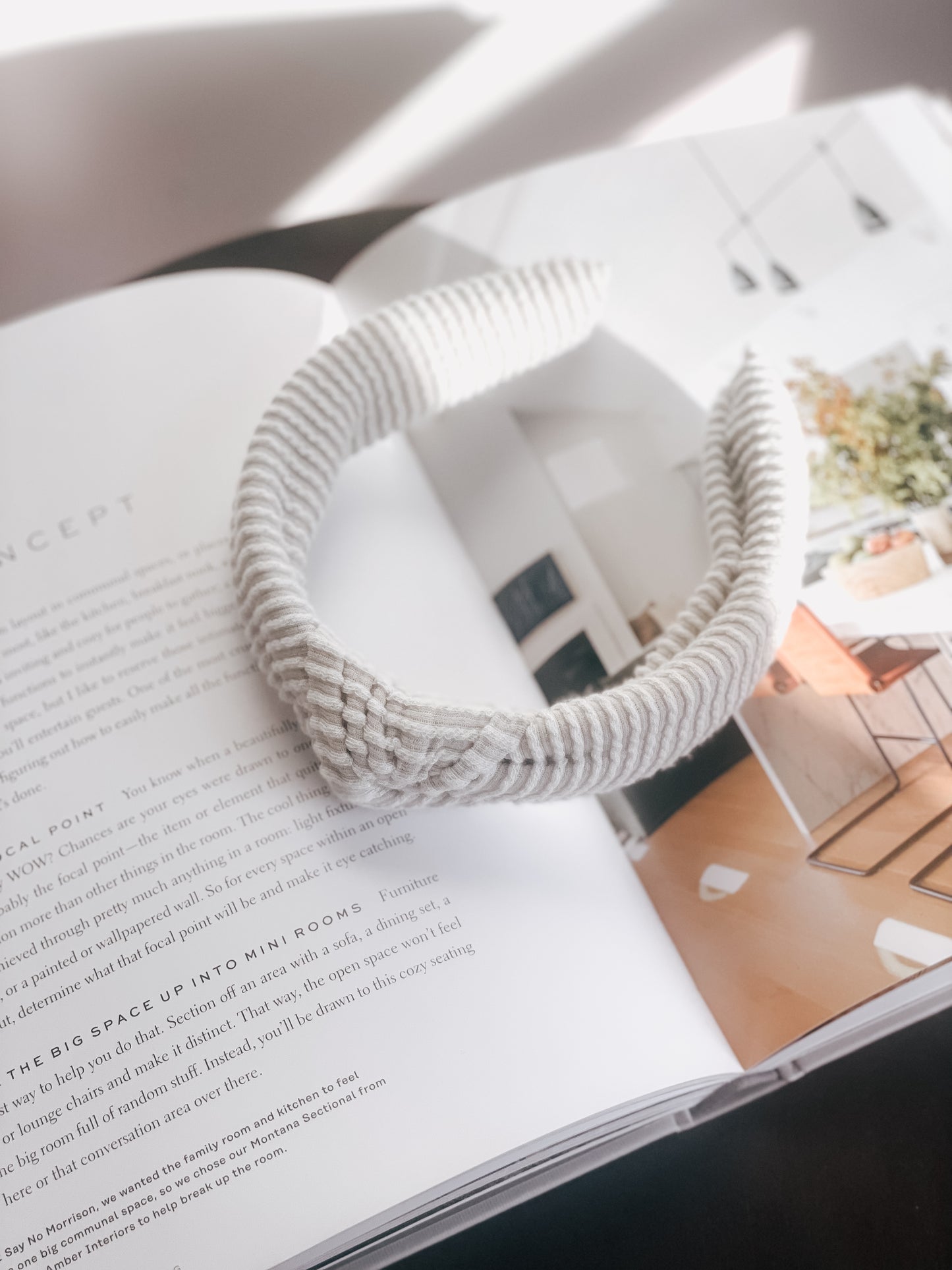 DUSTY SILVER | Wave Ribbed Knot Headband