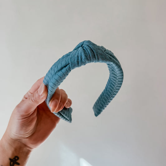 COBBLESTONE STEEL BLUE | Knot Headband