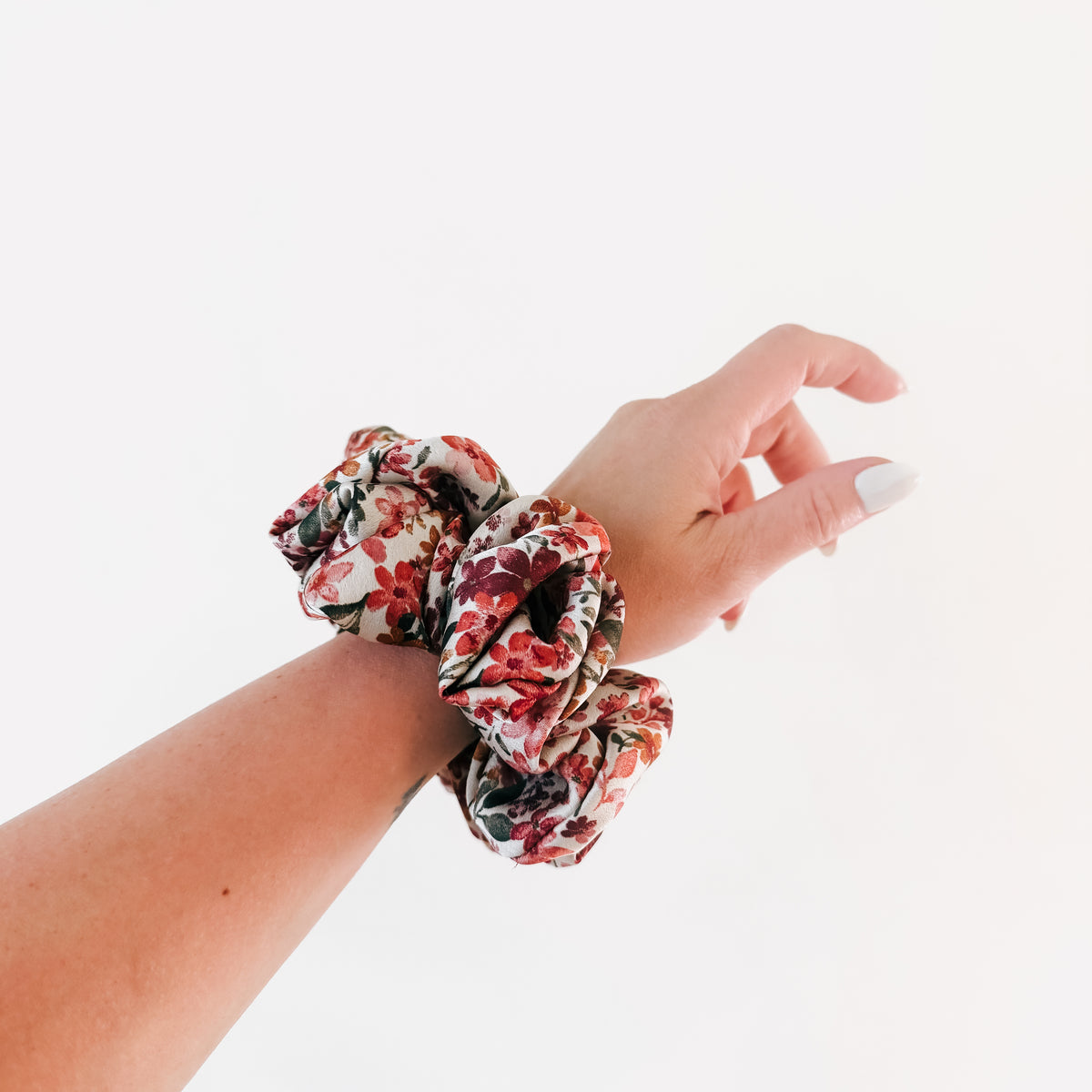 FALL FLORAL SATIN | Scrunchie