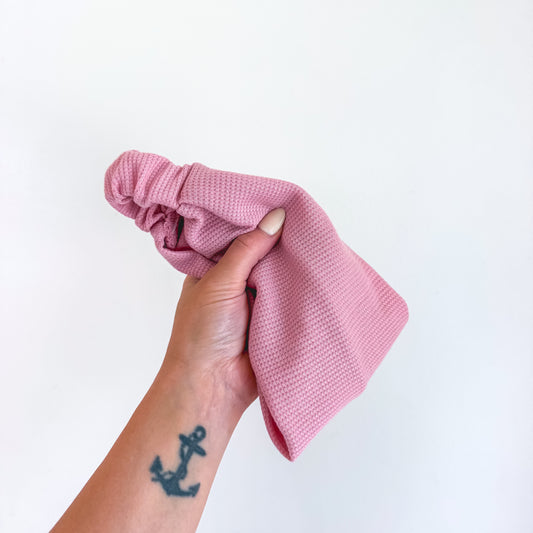 MAUVE MINI WAFFLE | Wide Headband