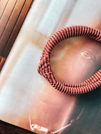 CINNAMON | Wave Ribbed Knot Headband
