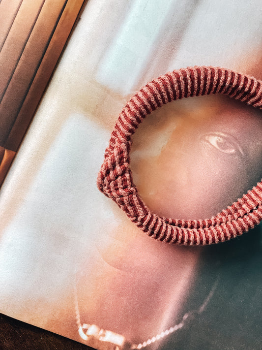 CINNAMON | Wave Ribbed Knot Headband