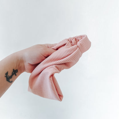 BLUSH RIBBED | Wide Headband