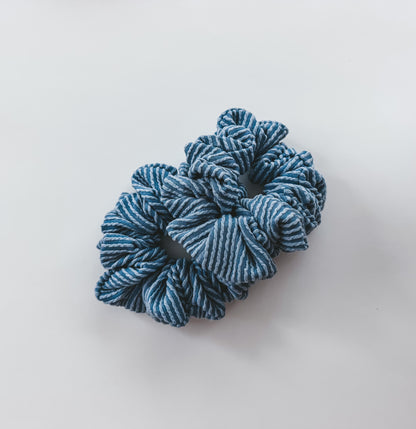 DENIM | Wave Ribbed Scrunchie
