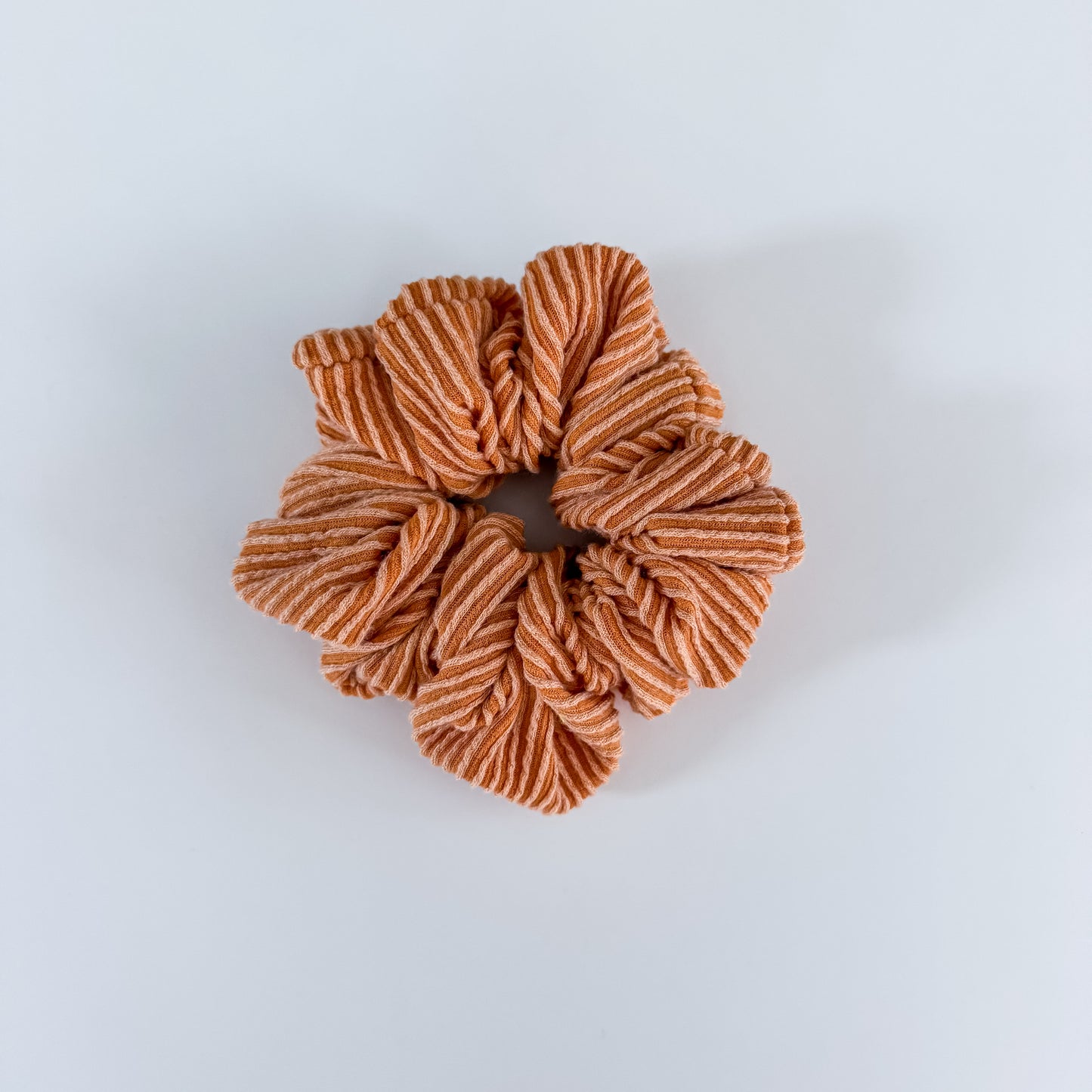 DUSTY TANGERINE | Wave Ribbed Scrunchie