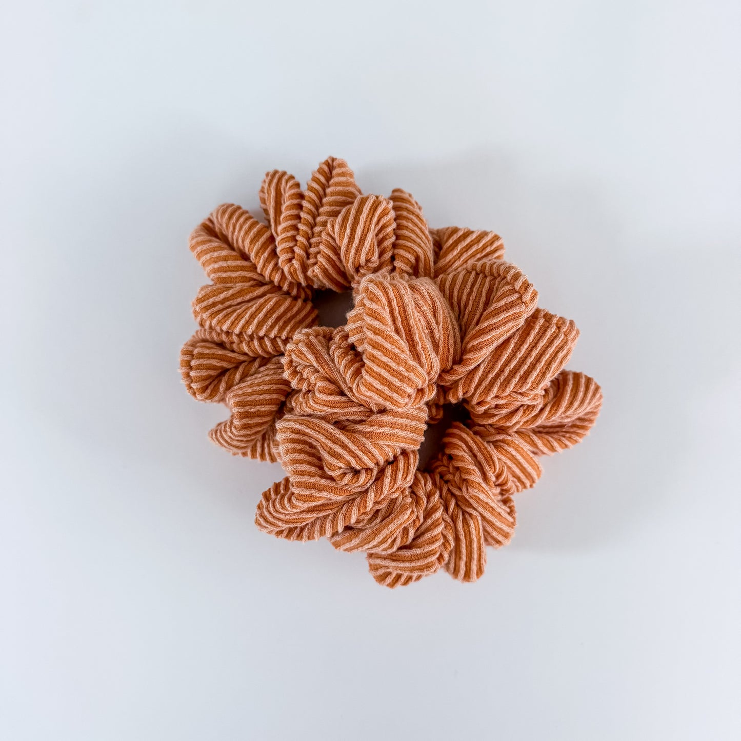 DUSTY TANGERINE | Wave Ribbed Scrunchie