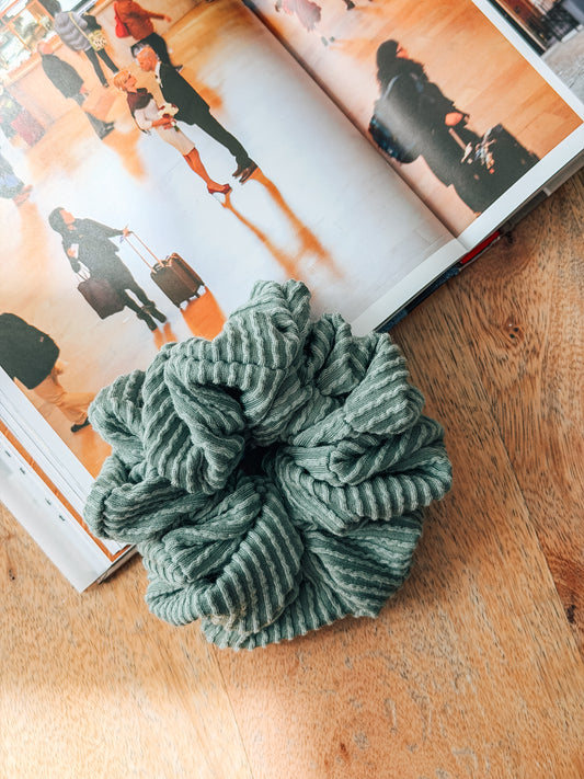 NEW SAGE | Wave Ribbed Scrunchie