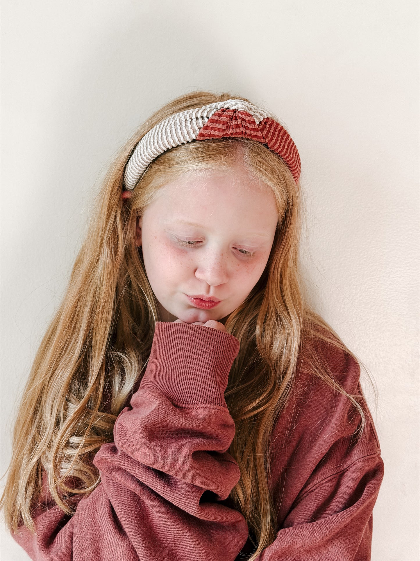 Limited Edition • AMERICANA l Brick & Taupe | Knot Headband