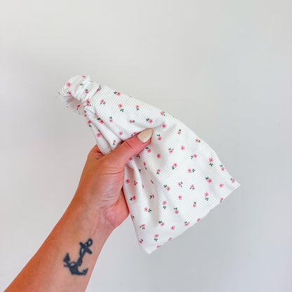 DAINTY PINK FLORAL | Wide Headband