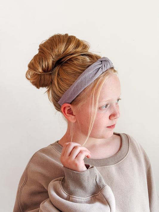 GEOMETRIC LAVENDER FOG | Knot Headband