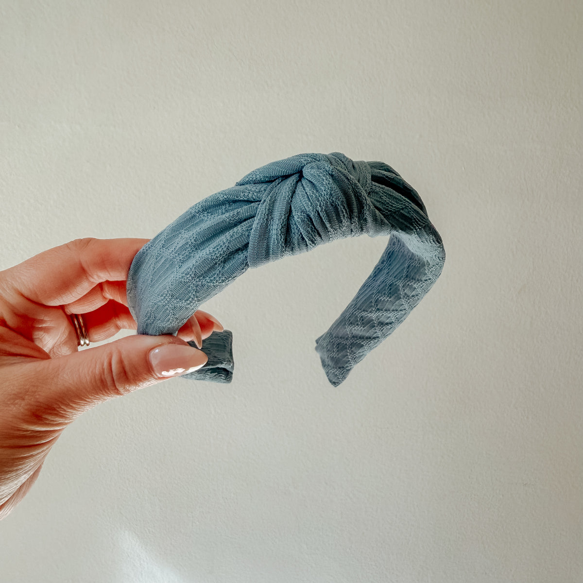 GEO BLUE ASH | Knot Headband