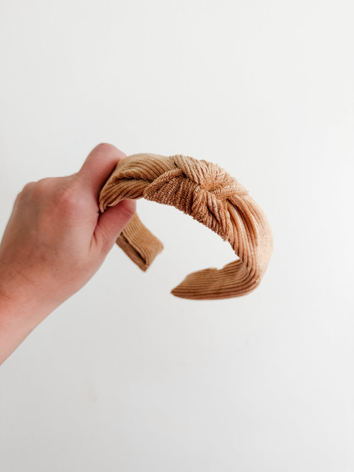 VINTAGE GOLD VELVET RIB | Knot Headband