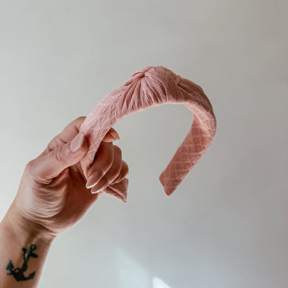 GEO SOFT BLUSH | Knot Headband