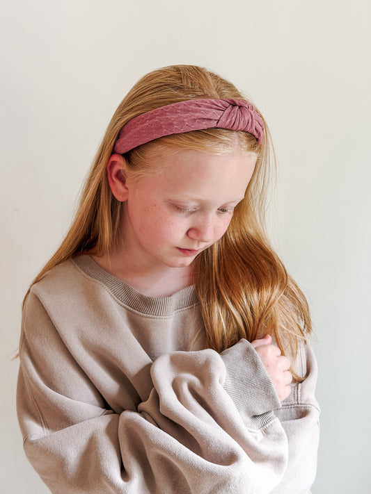 DUSTY ROSE HEXAGON | Knot Headband
