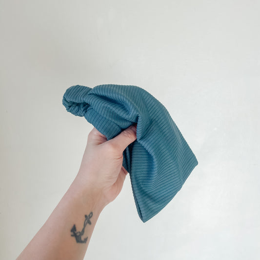 SEABLUE RIBBED | Wide Headband