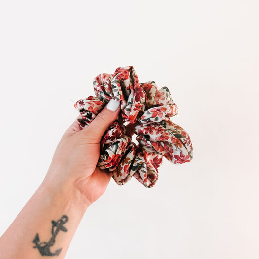 FALL FLORAL SATIN | Scrunchie